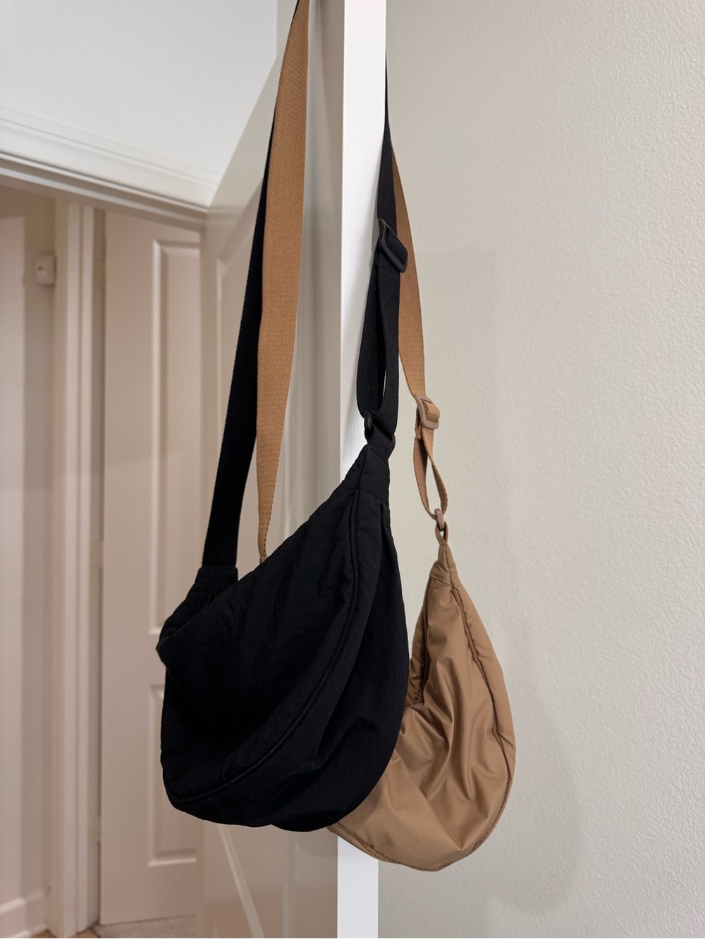 Uniqlo Black and Tan Crossbody Sling Bag (set of 2)